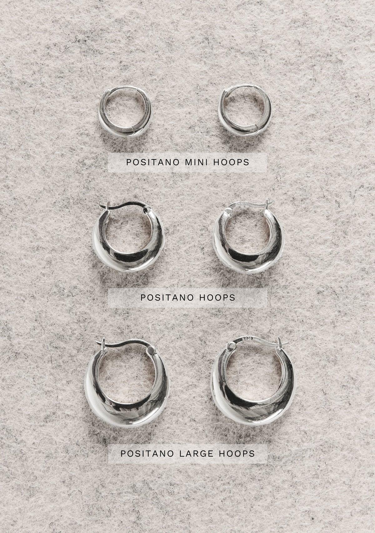 Positano Hoops - Silver
