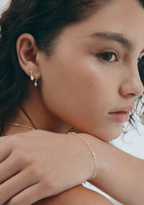 Aspen Mini Drop Earring - Single - Silver