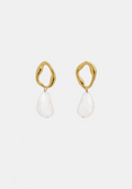Cielo Pearl Drop Earrings - Gold