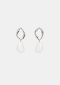 Cielo Pearl Drop Earrings - Silver