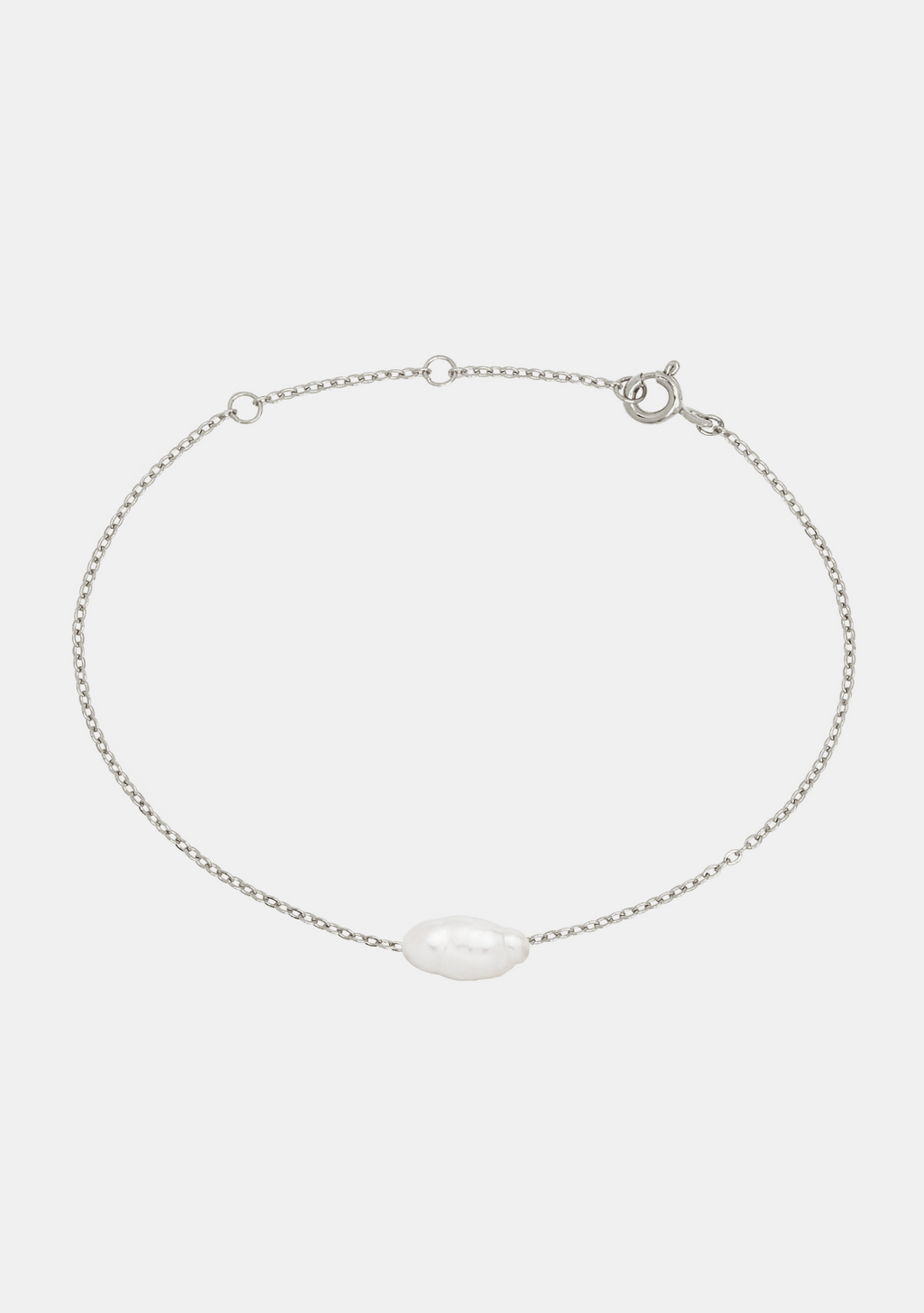Cielo Single Pearl Bracelet - Silver