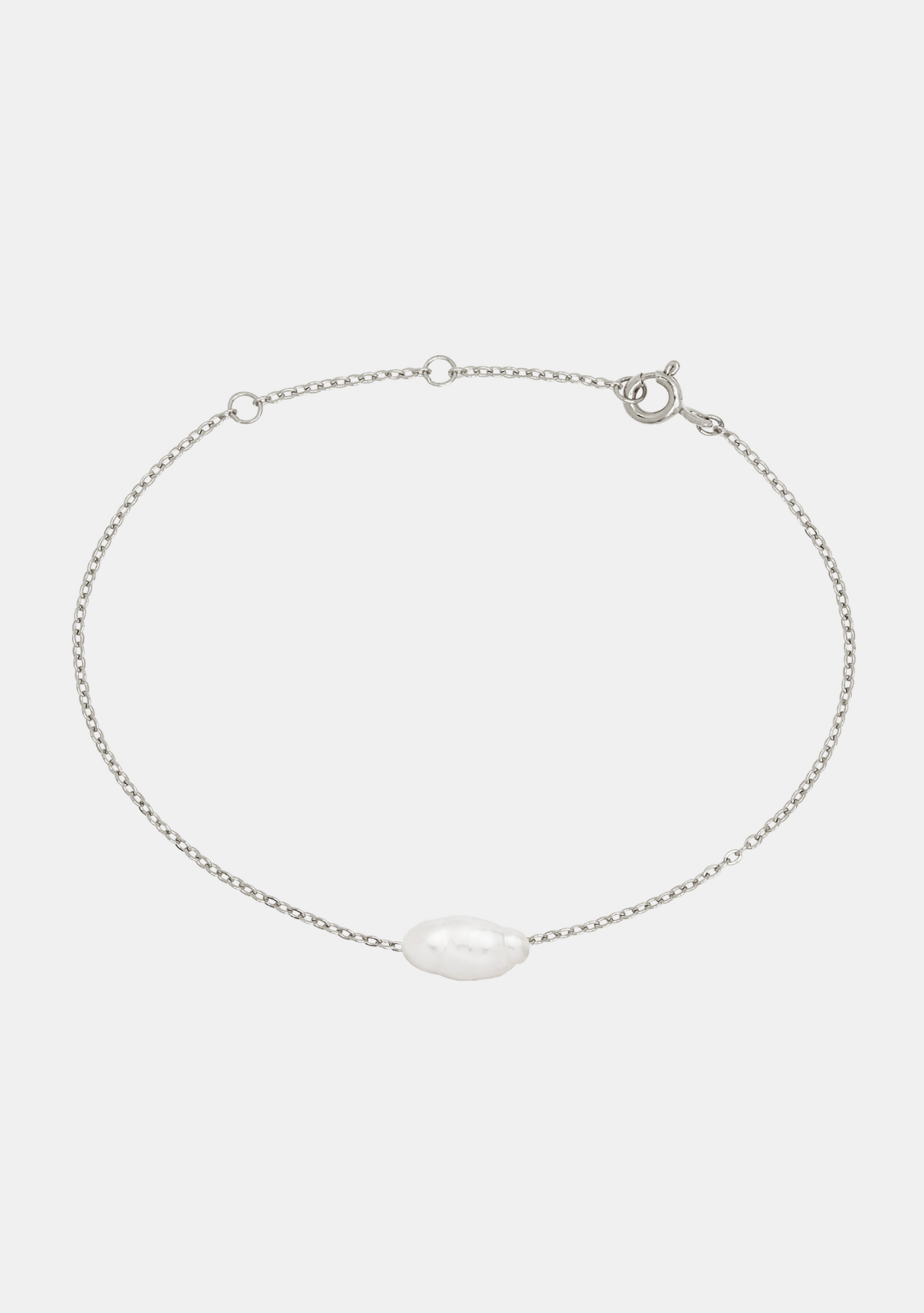Cielo Single Pearl Bracelet - Silver