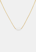 Cielo Single Pearl Necklace - Gold