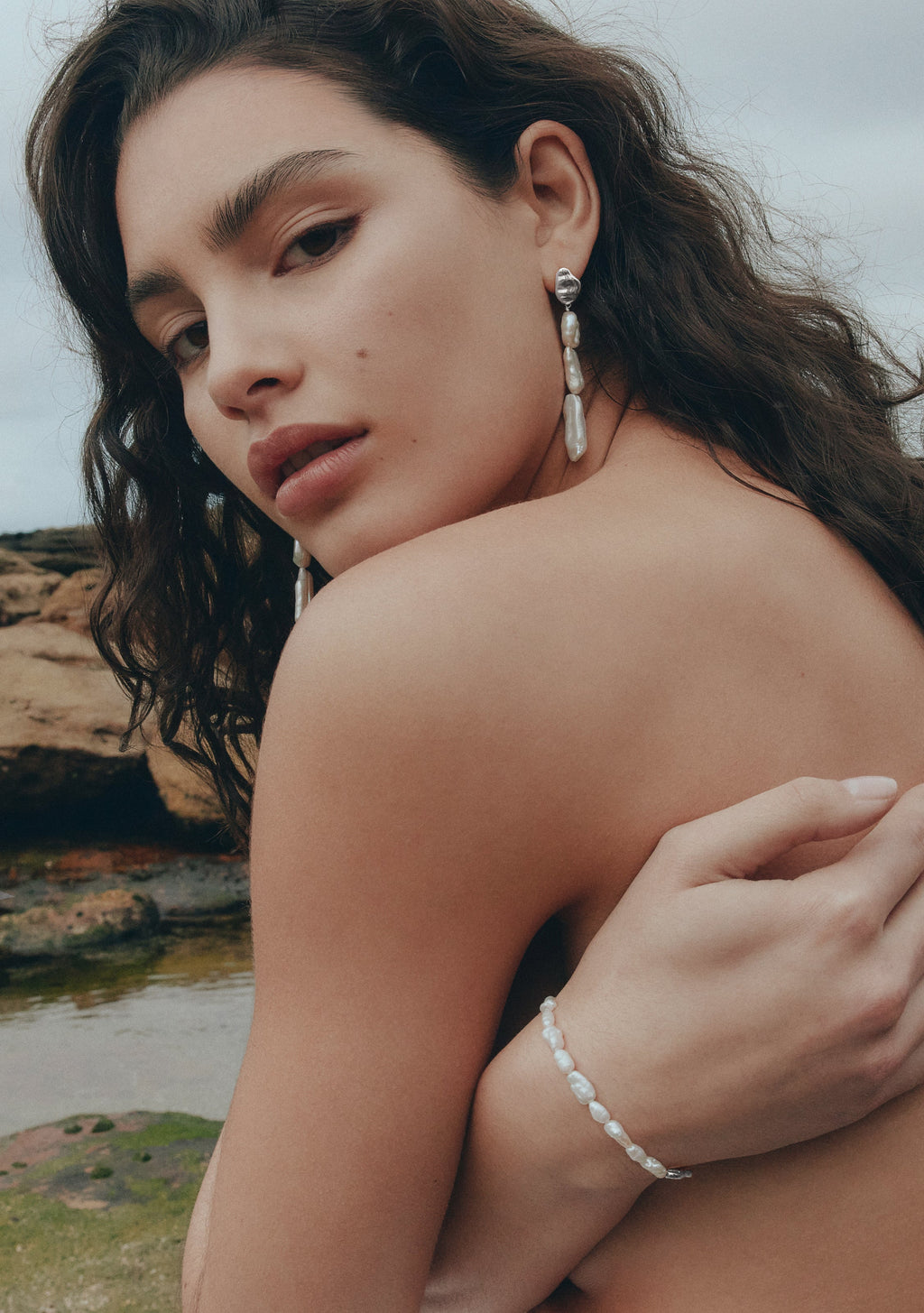 Cielo Pearl Bracelet - Silver