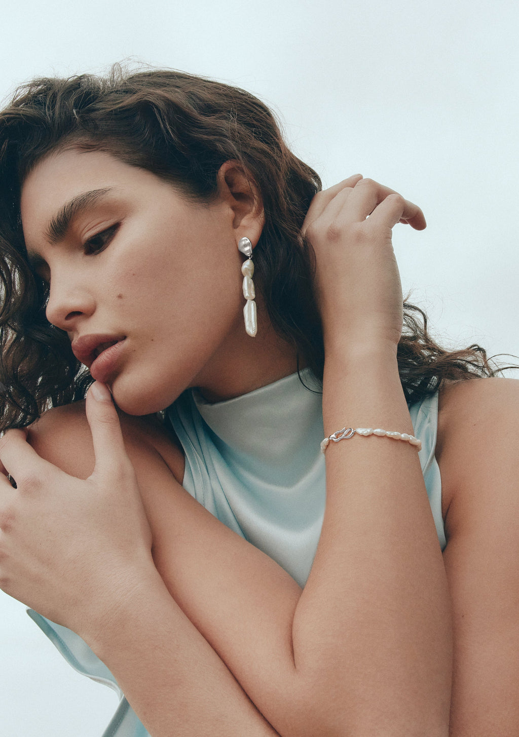 Cielo Pearl Bracelet - Silver