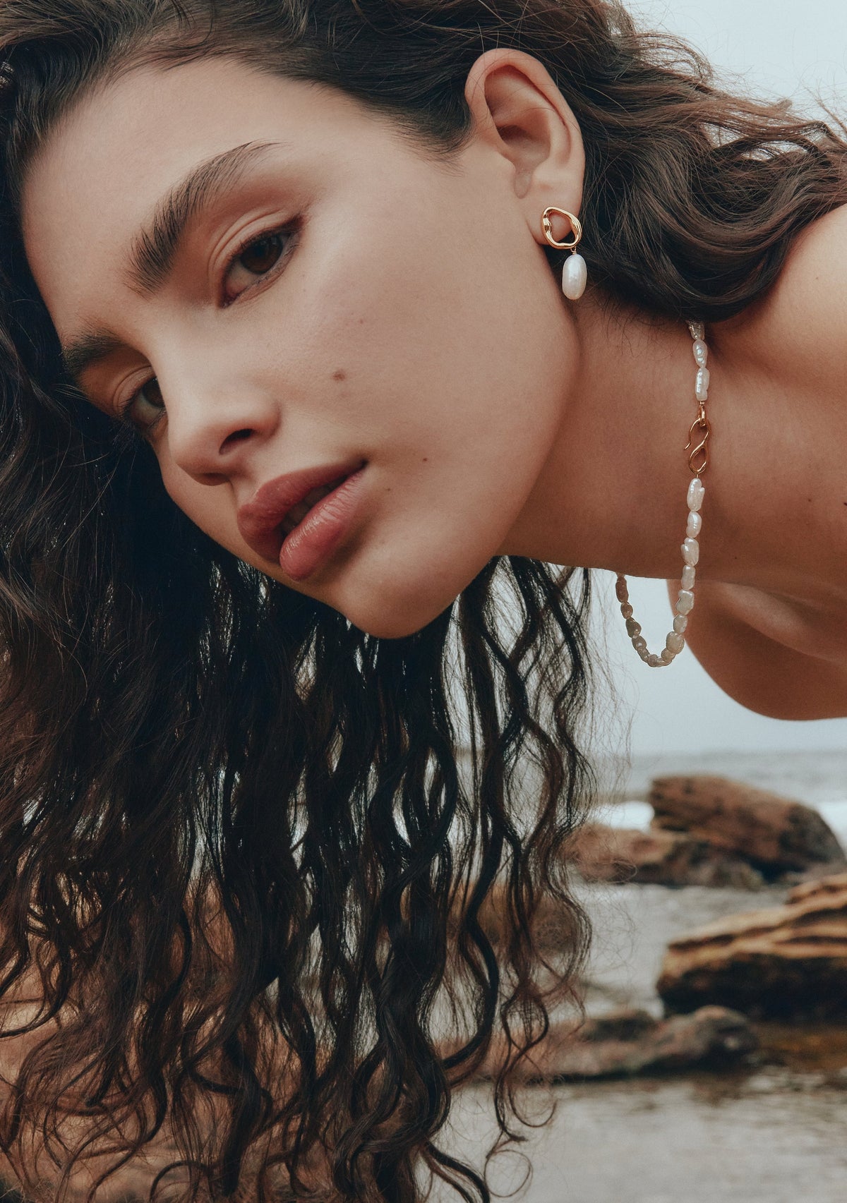 Cielo Pearl Necklace - Gold