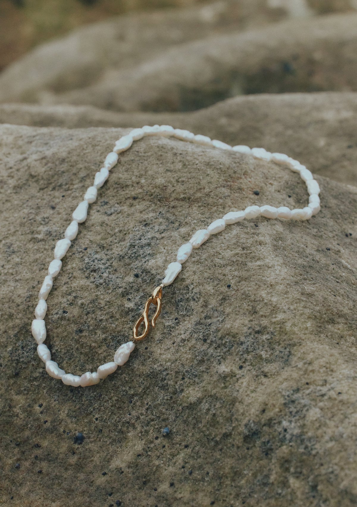 Cielo Pearl Necklace - Gold