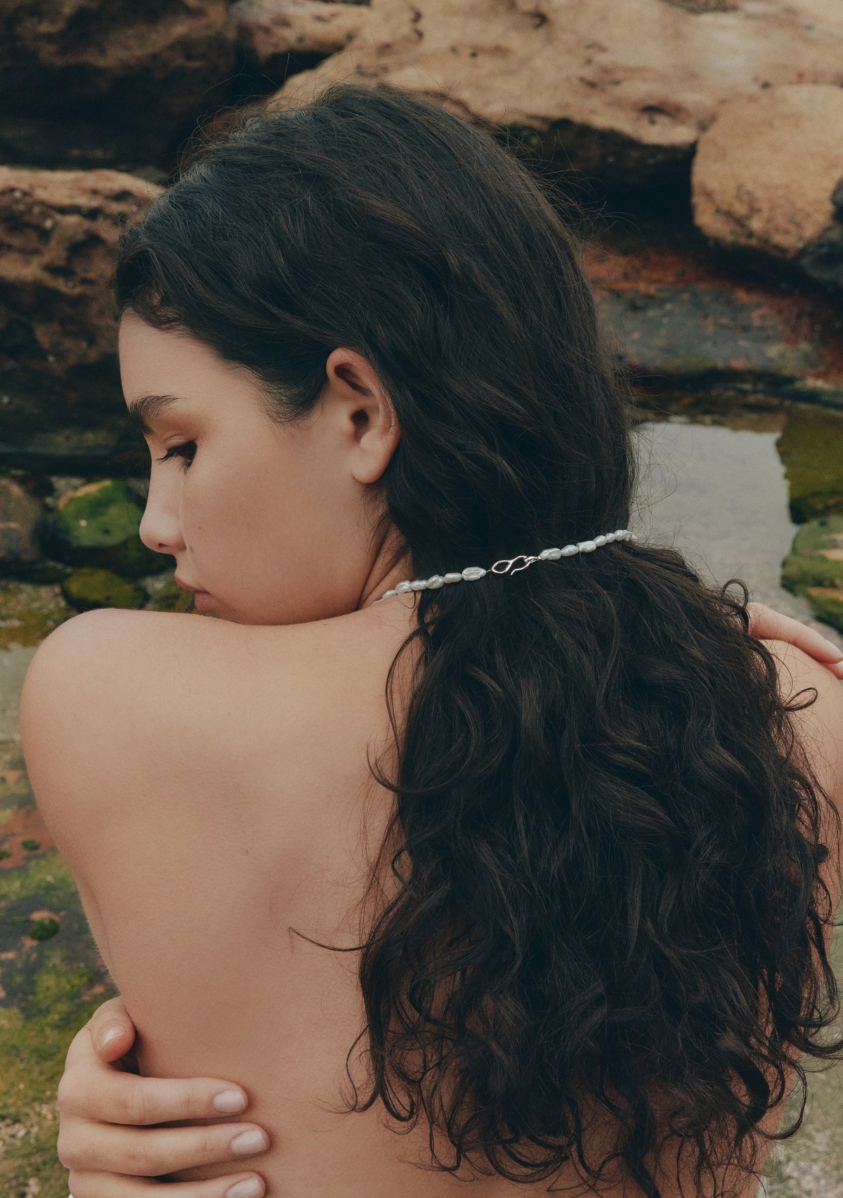 Cielo Pearl Necklace - Silver