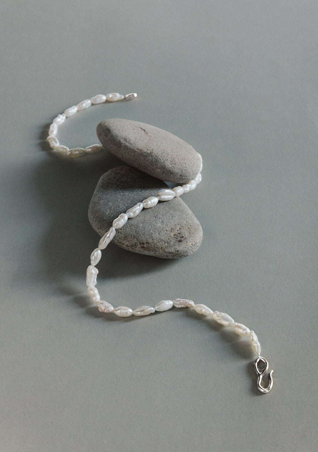 Cielo Pearl Necklace - Silver