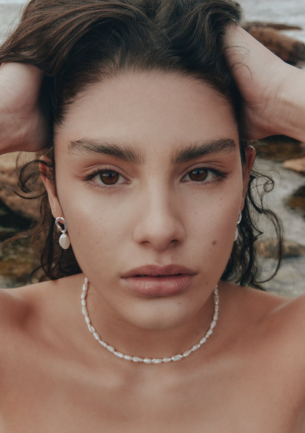 Cielo Pearl Necklace - Silver