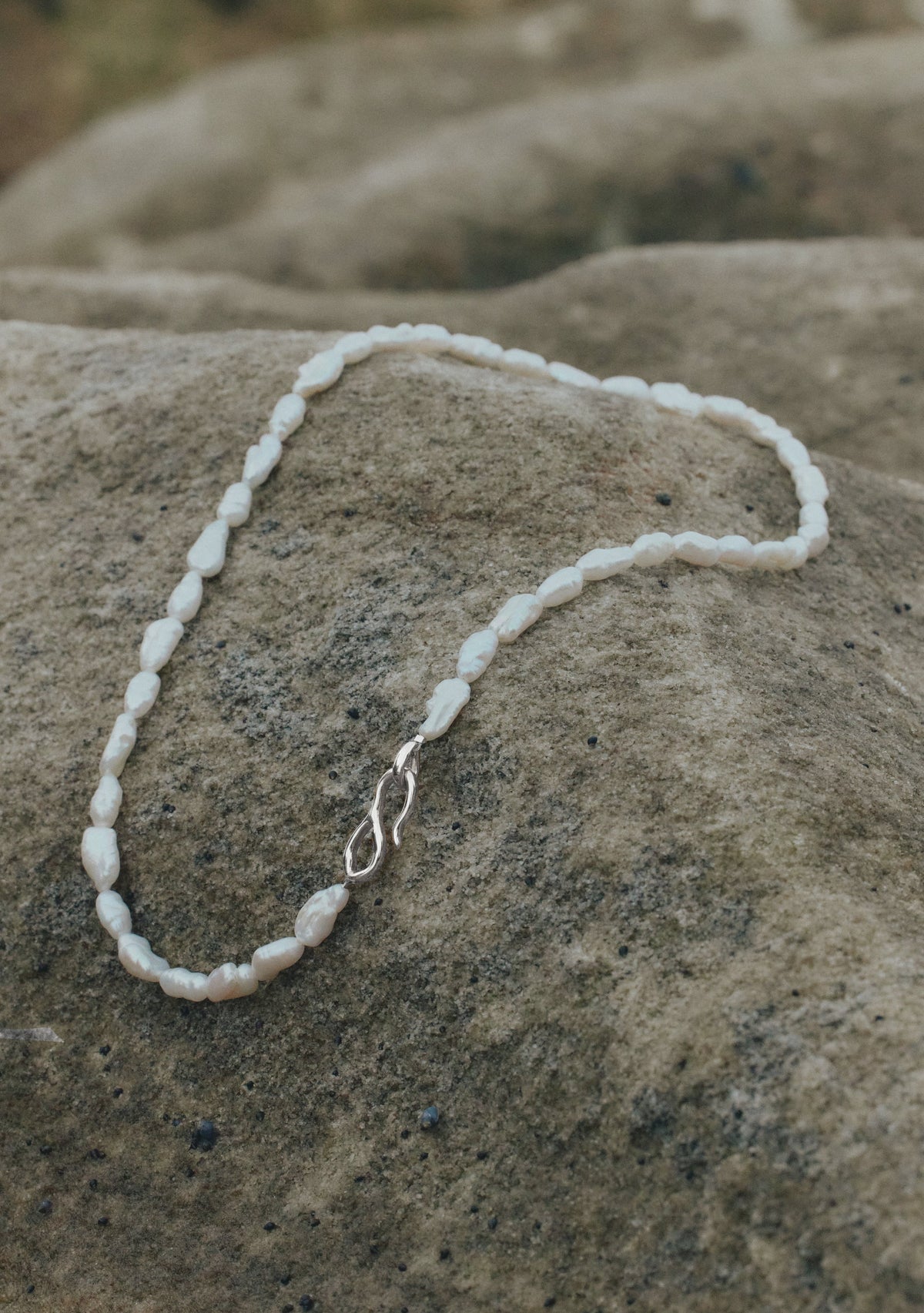 Cielo Pearl Necklace - Silver