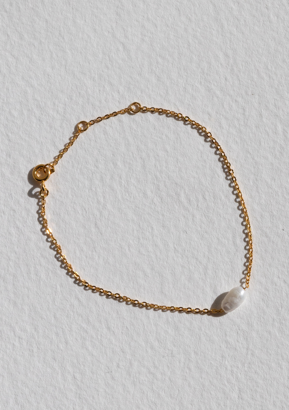 Cielo Single Pearl Bracelet - Gold