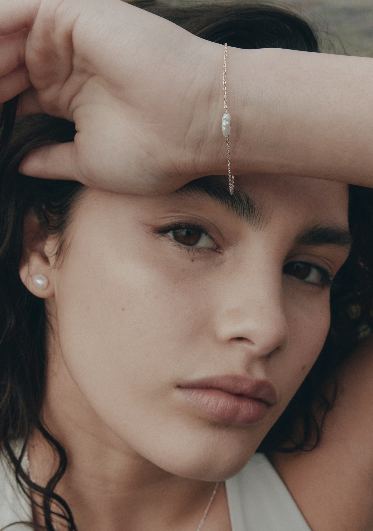 Cielo Single Pearl Bracelet - Silver