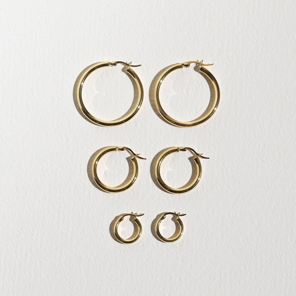 Classic Hoops Small - Gold