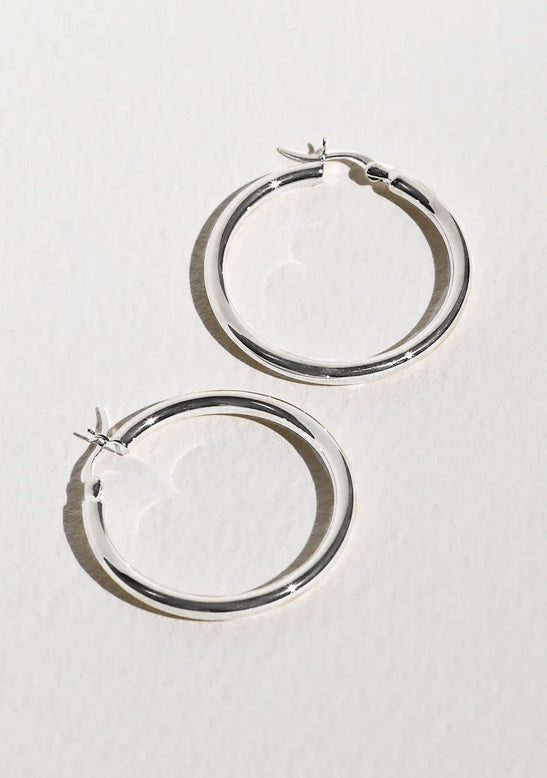 Classic Hoops Large - Silver