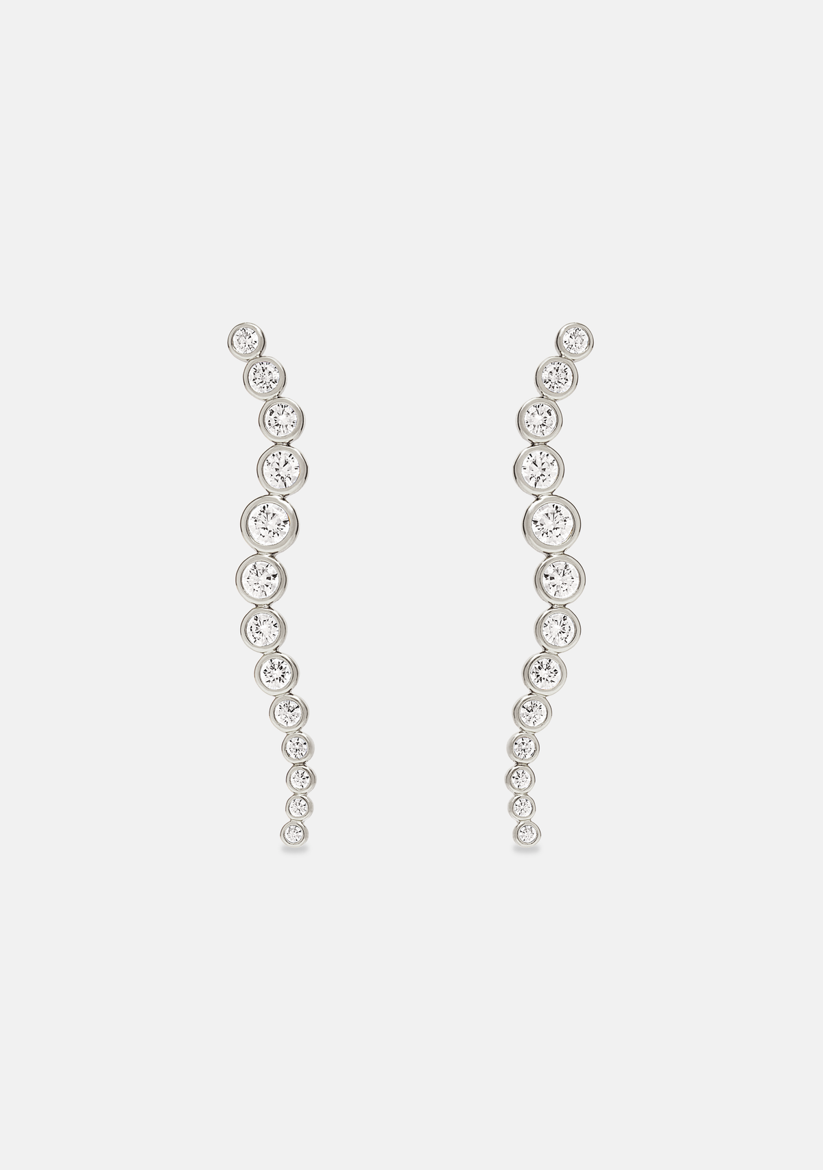Crescendo Drop Earrings - Silver