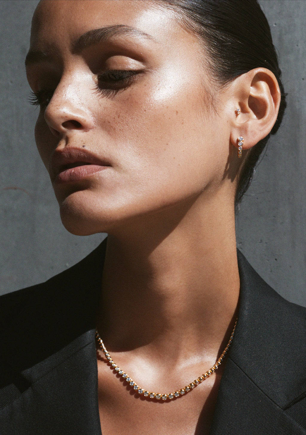 Crescendo Tennis Necklace - Gold