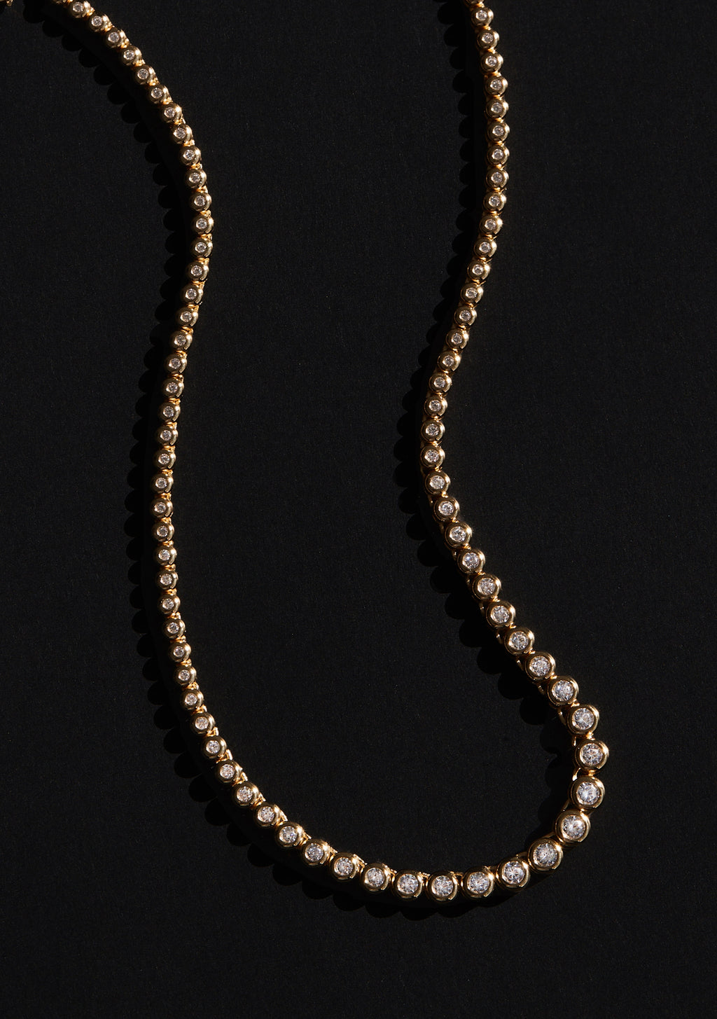 Crescendo Tennis Necklace - Gold