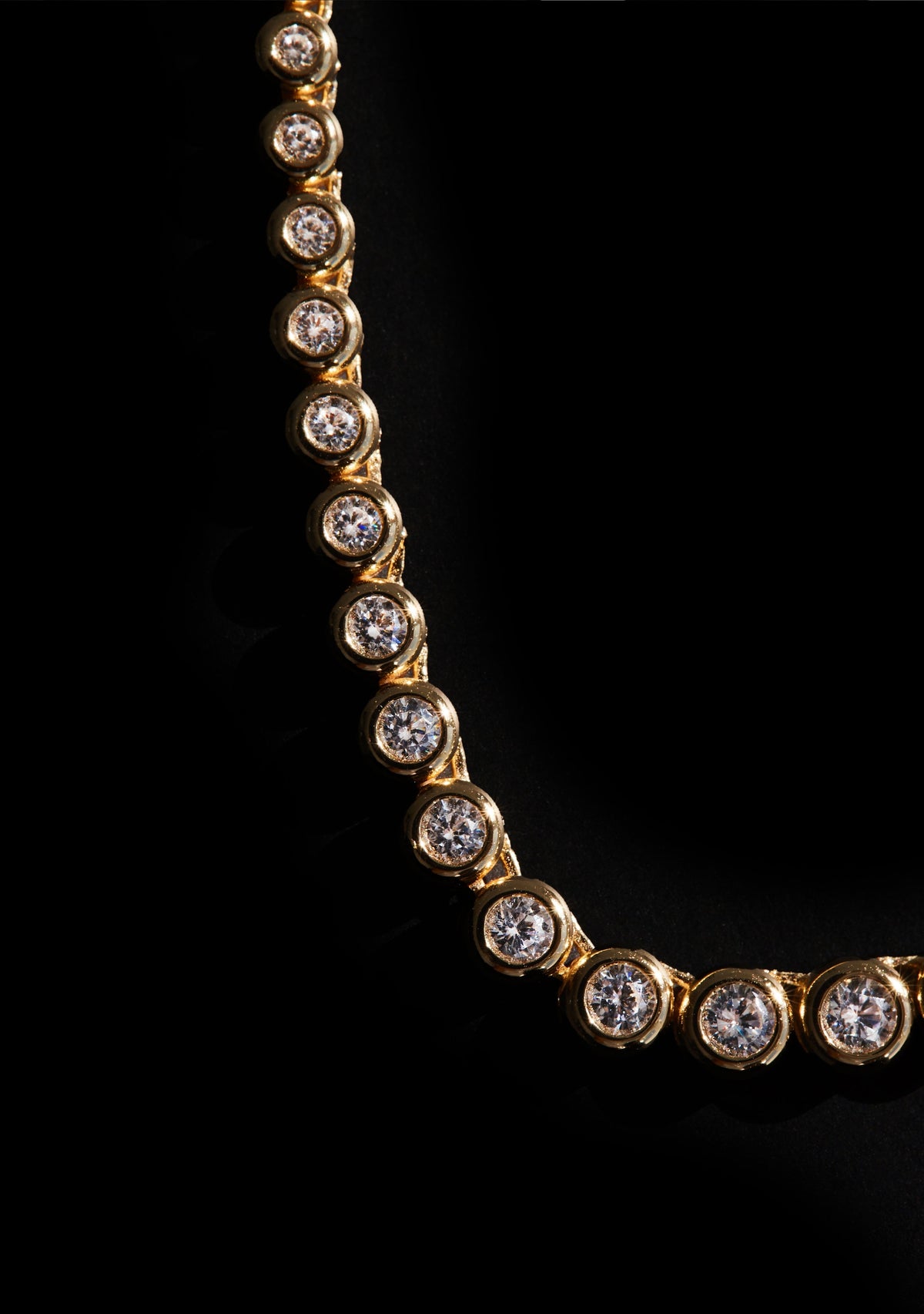 Crescendo Tennis Necklace - Gold