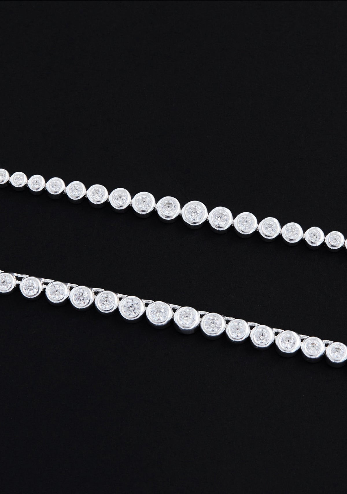 Crescendo Tennis Necklace - Silver