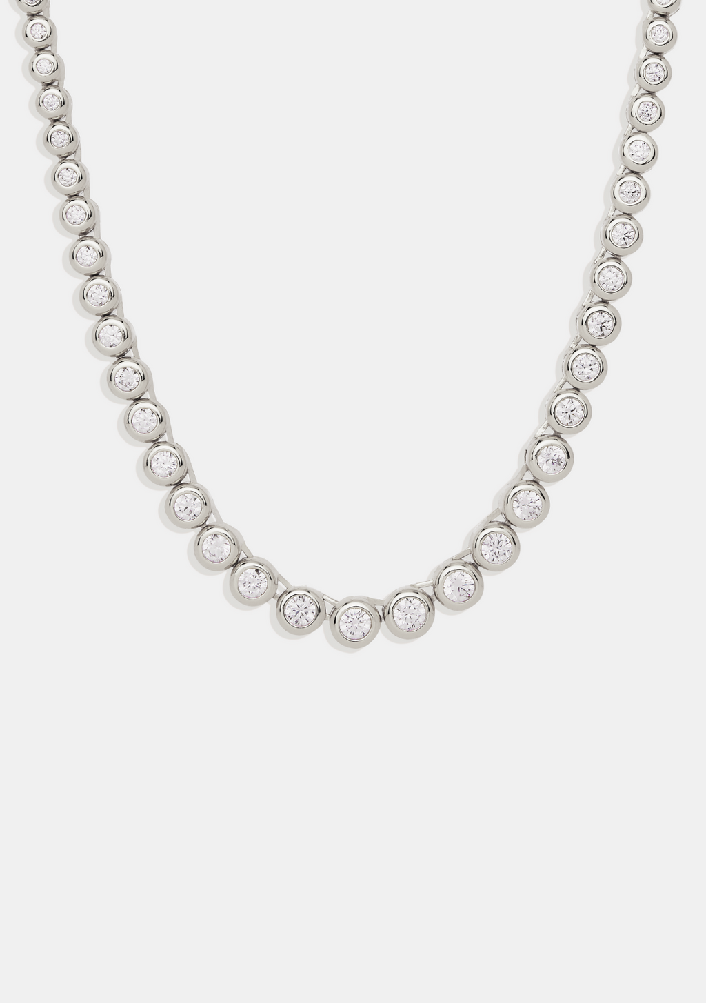 Crescendo Tennis Necklace - Silver