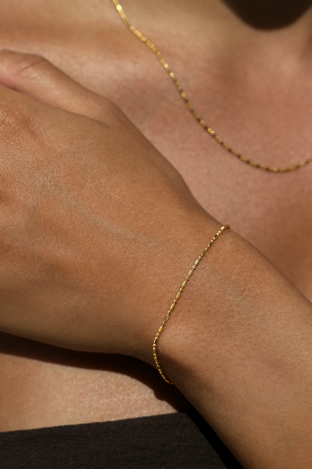 Dash Dot Chain Bracelet - Gold
