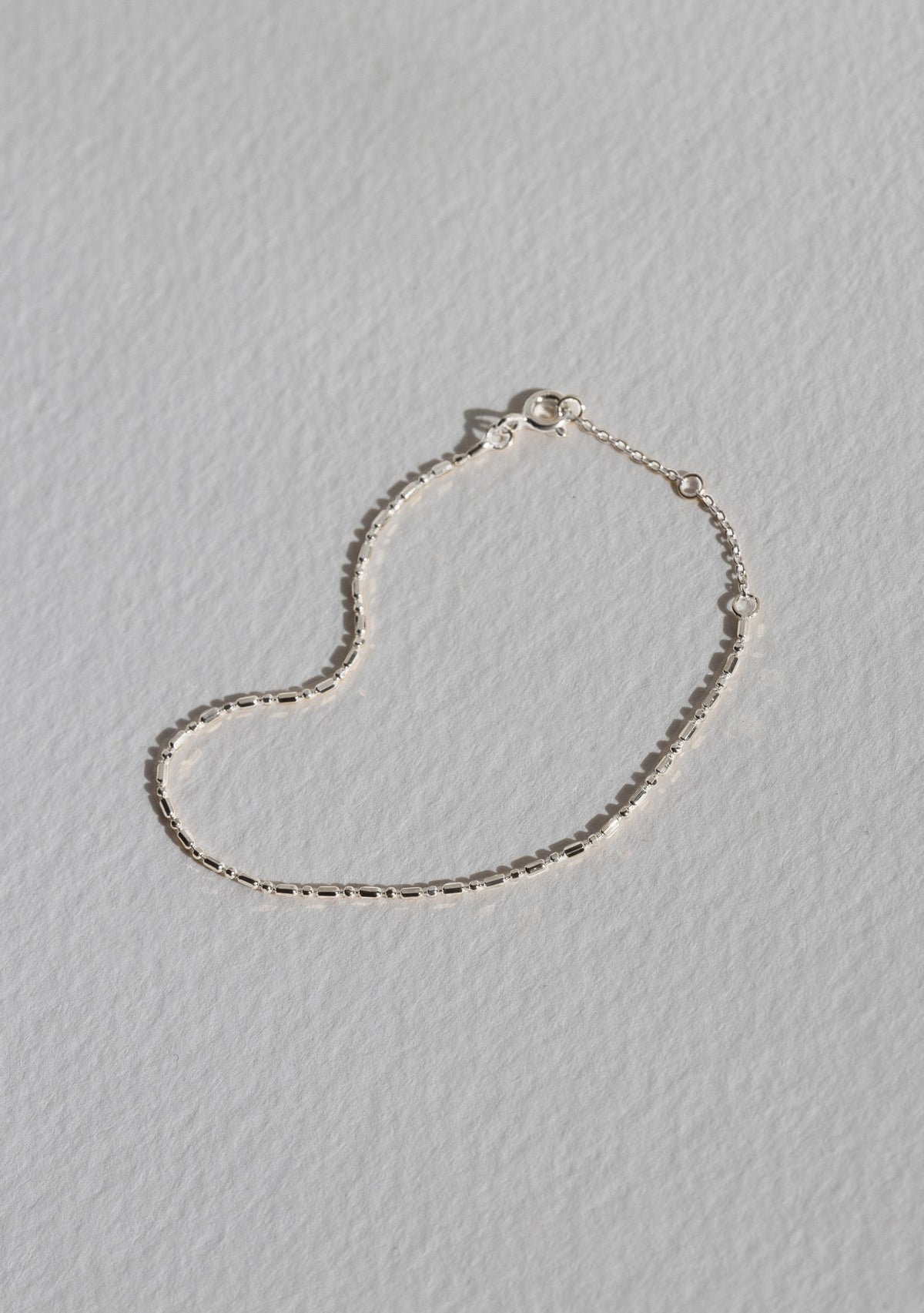 Dash Dot Chain Bracelet - Silver