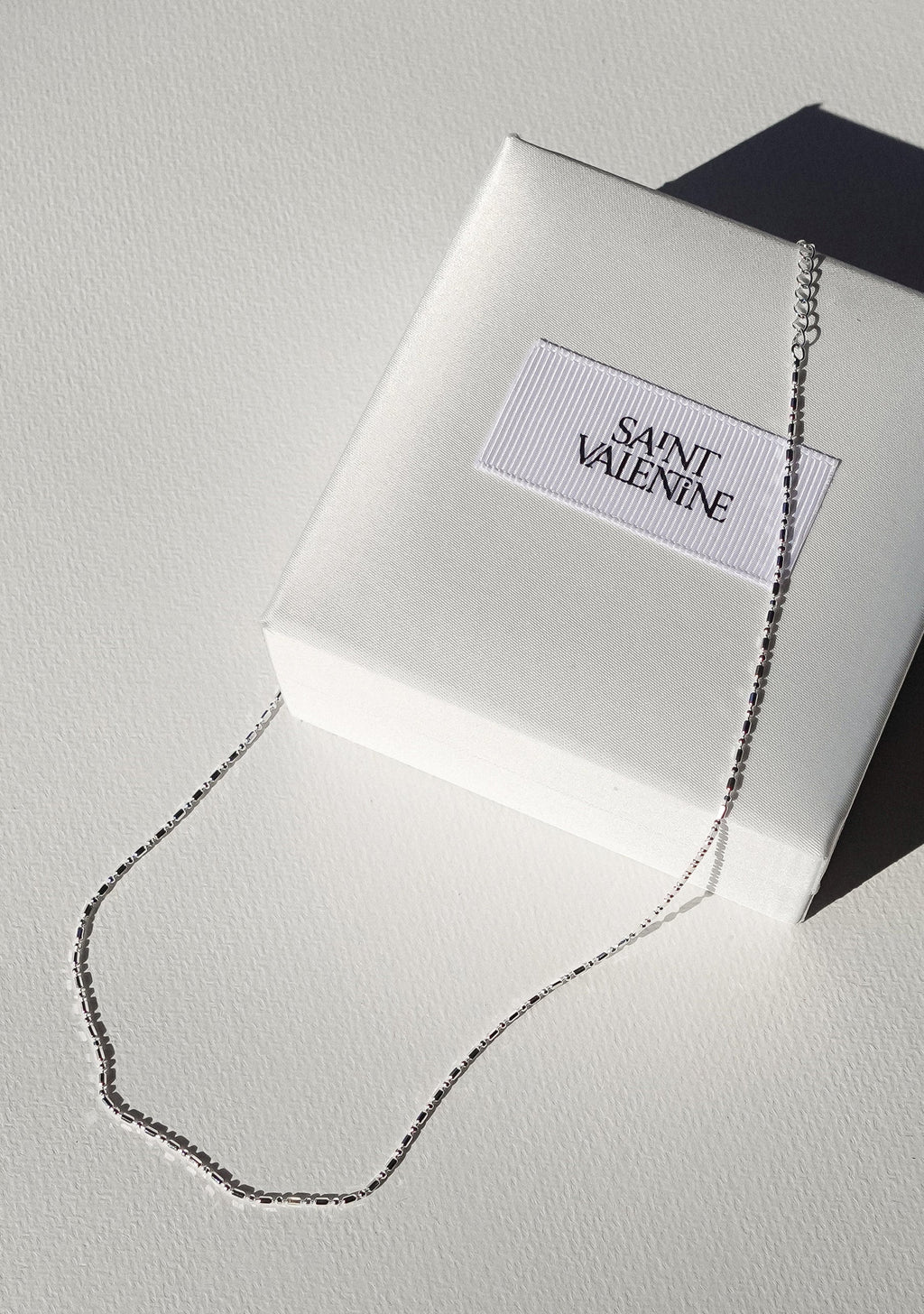 Dash Dot Chain Necklace - Silver