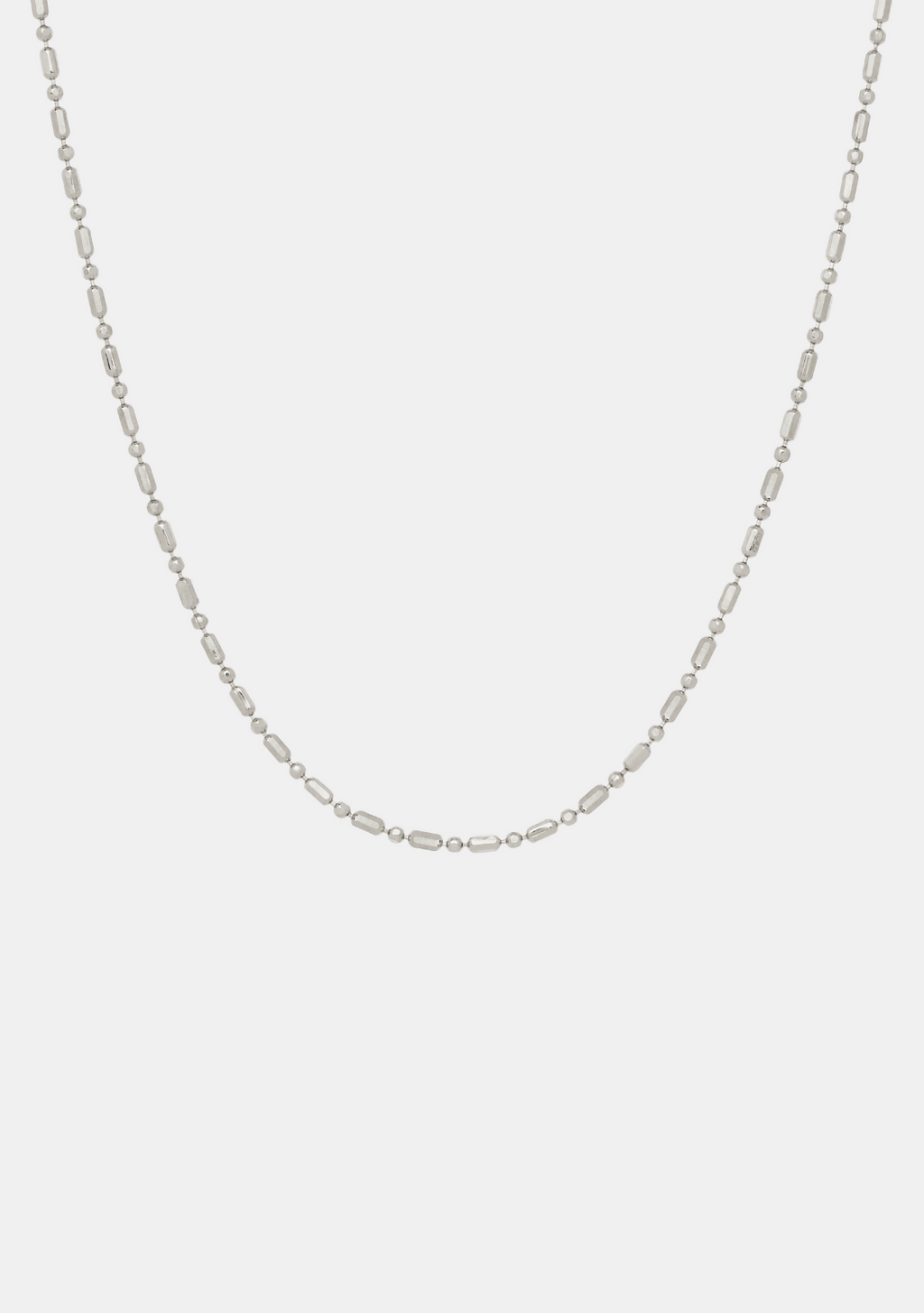 Dash Dot Chain Necklace - Silver