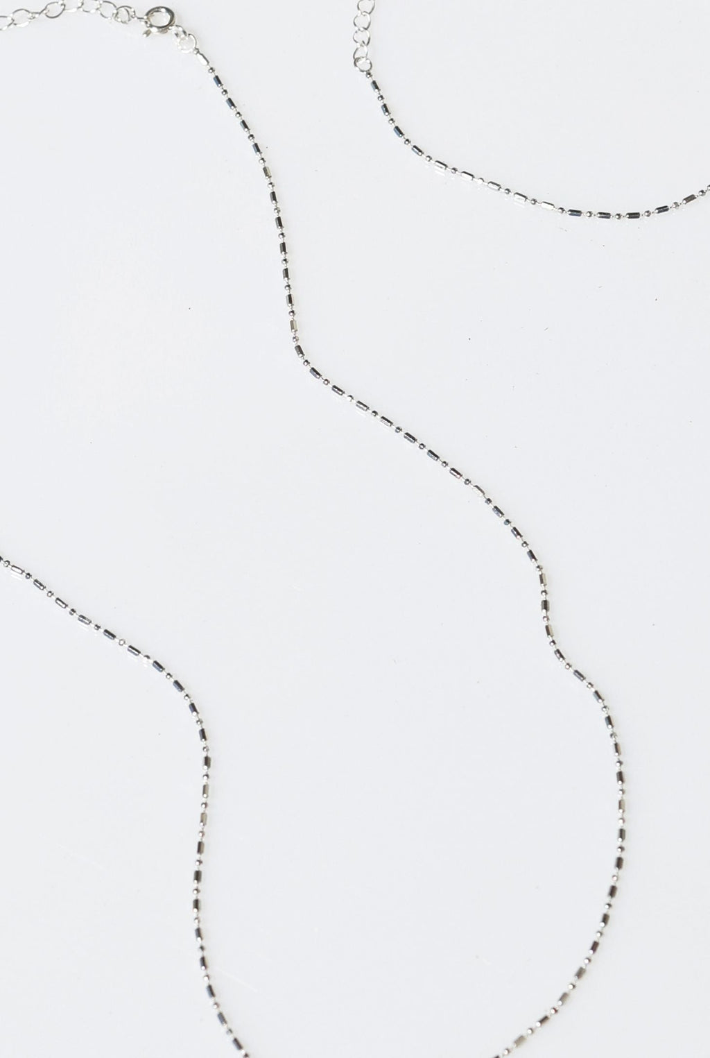 Dash Dot Chain Necklace - Silver