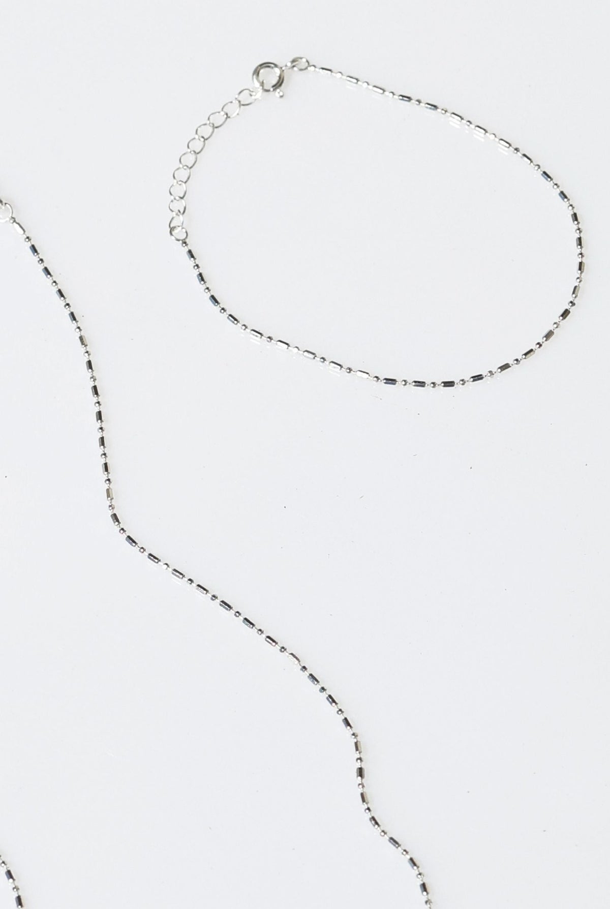 Dash Dot Chain Bracelet - Silver