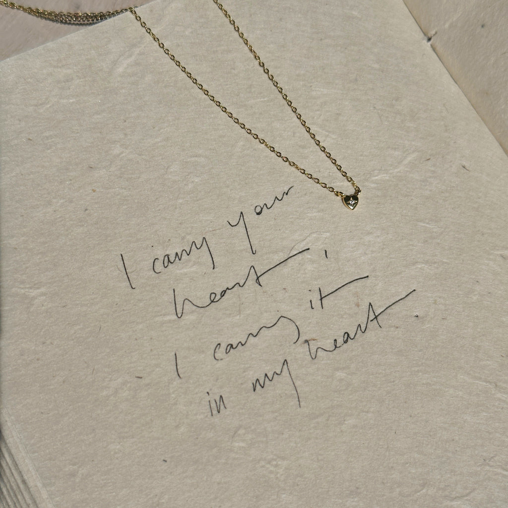 Mini Heart Necklace - Gold