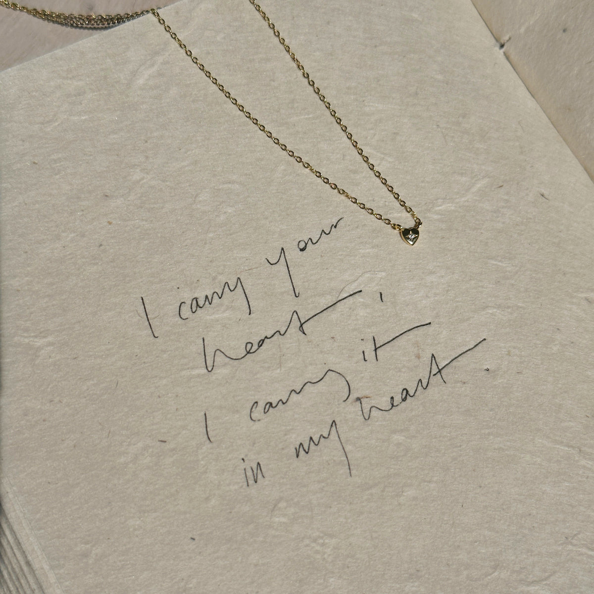 Mini Heart Necklace - Gold