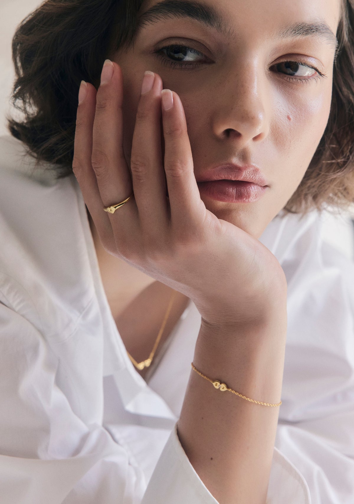 Heart Connection Bracelet - Gold