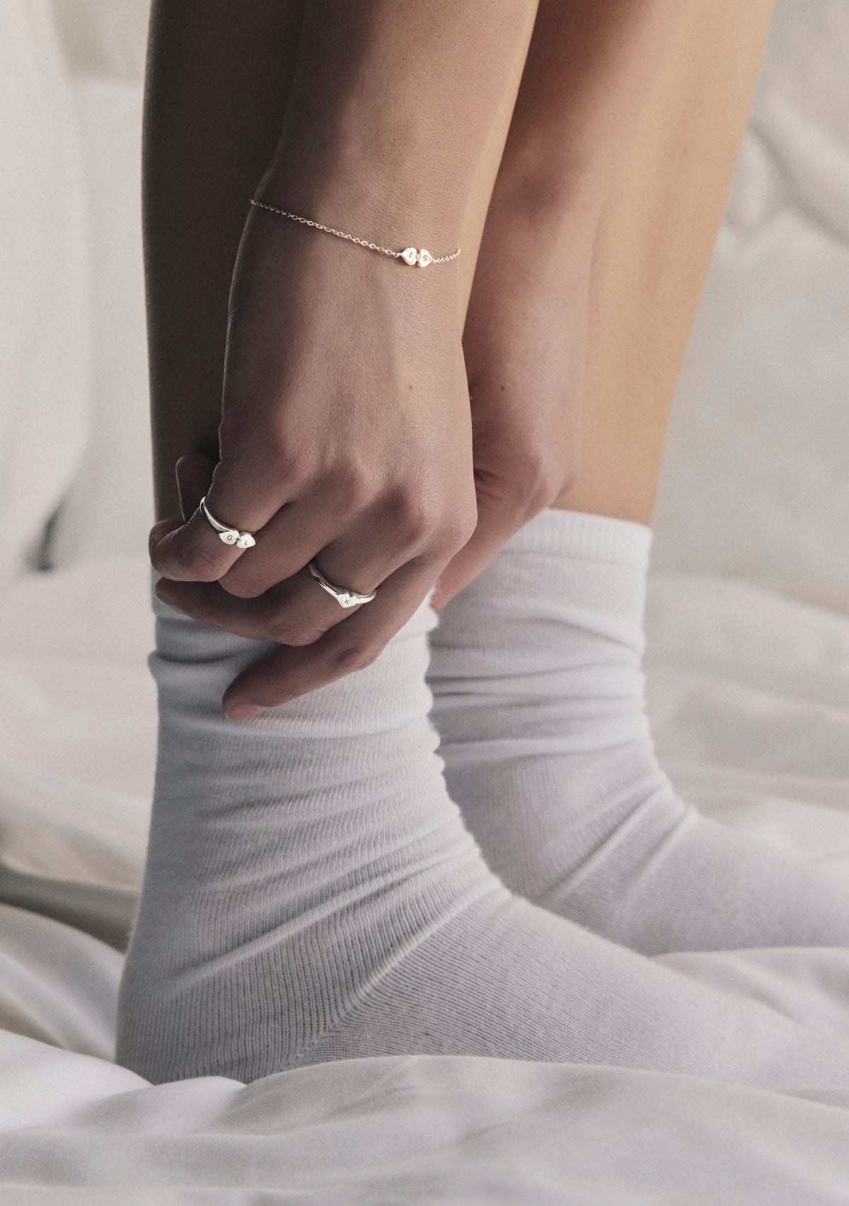 Heart Connection Bracelet - Silver