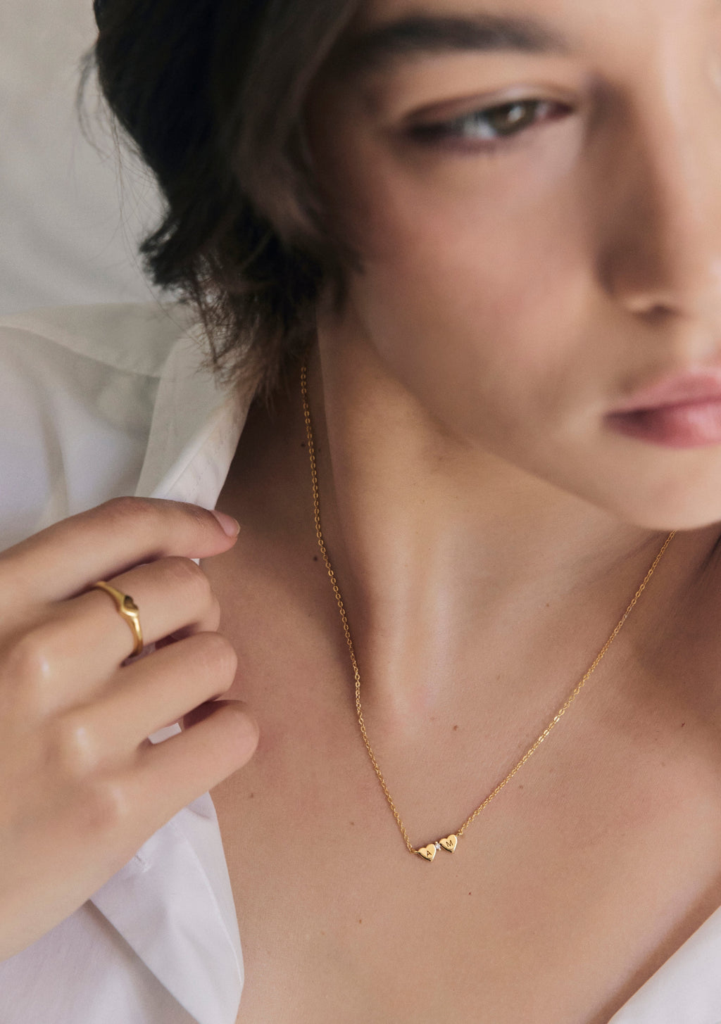 Heart Connection Necklace - Gold