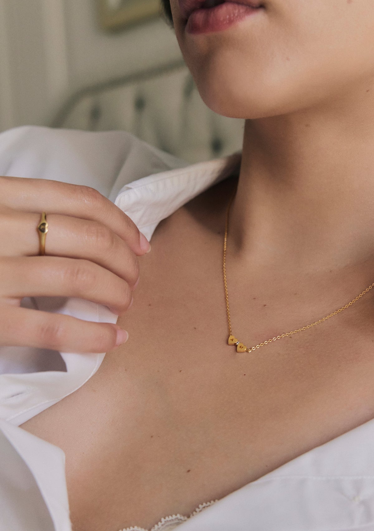 Heart Connection Necklace - Gold