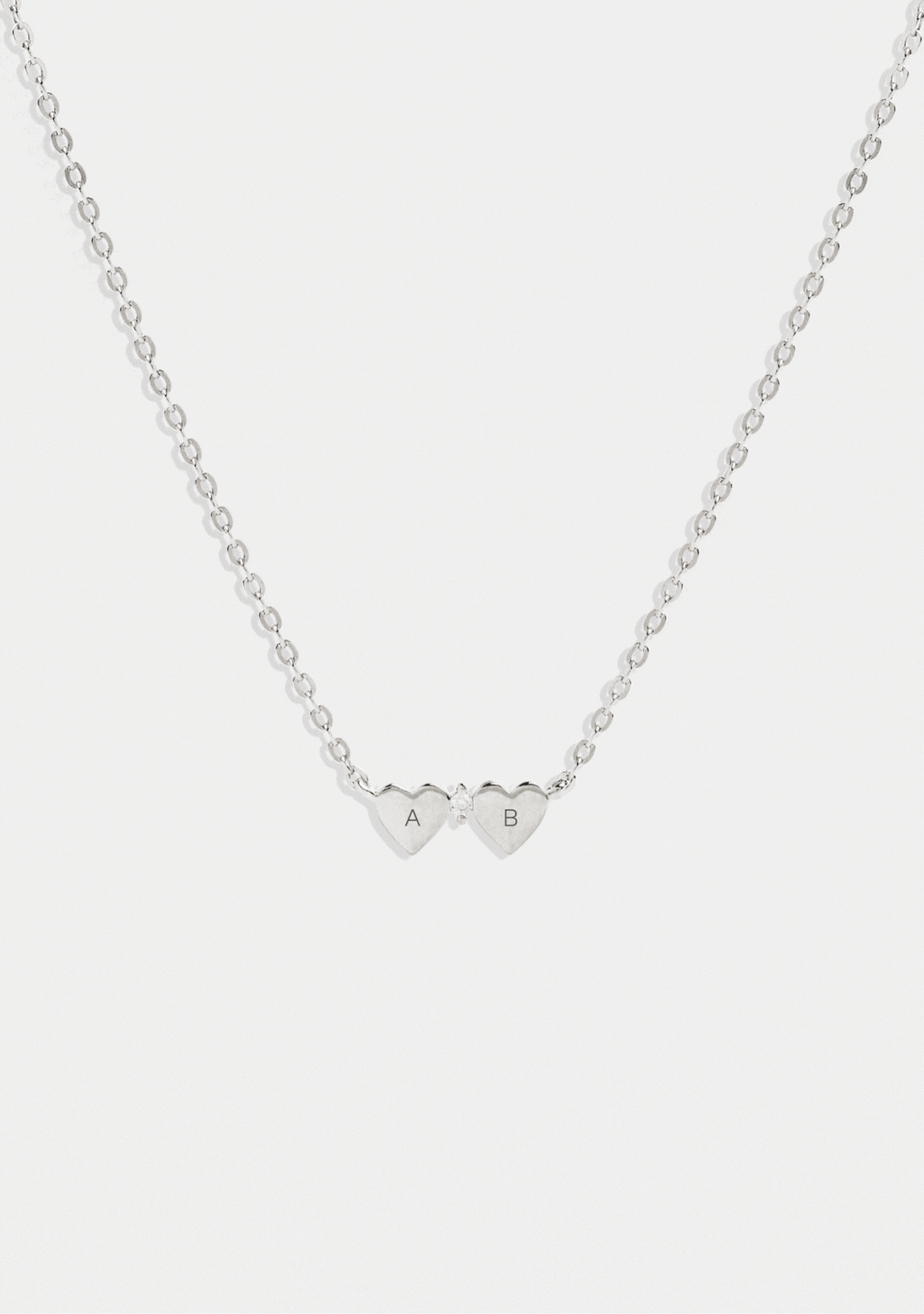 Heart Connection Necklace - Silver