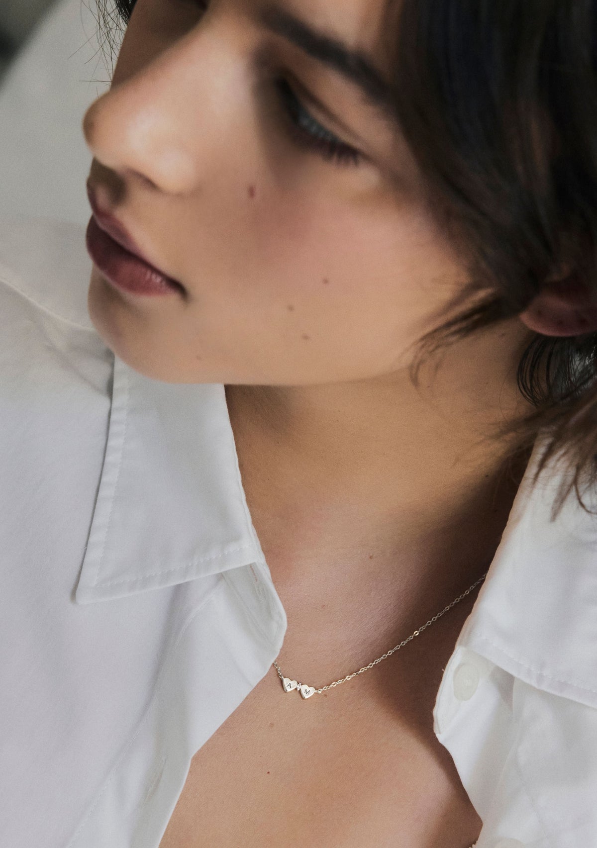 Heart Connection Necklace - Silver