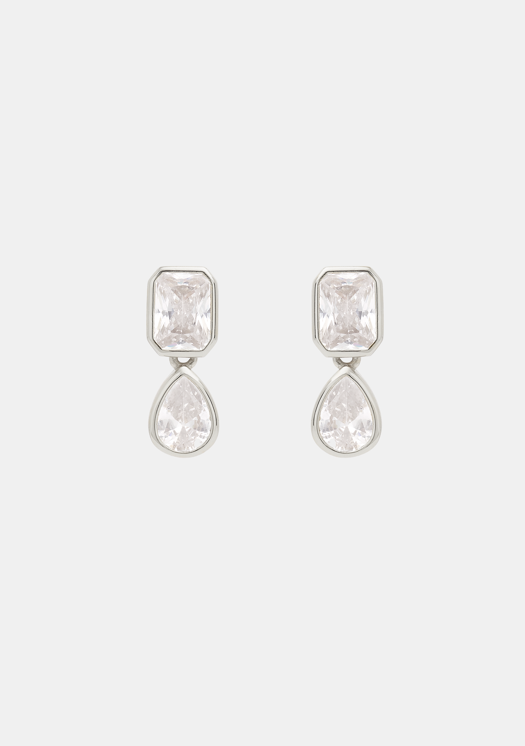 Lineaire Drop Earrings - Silver