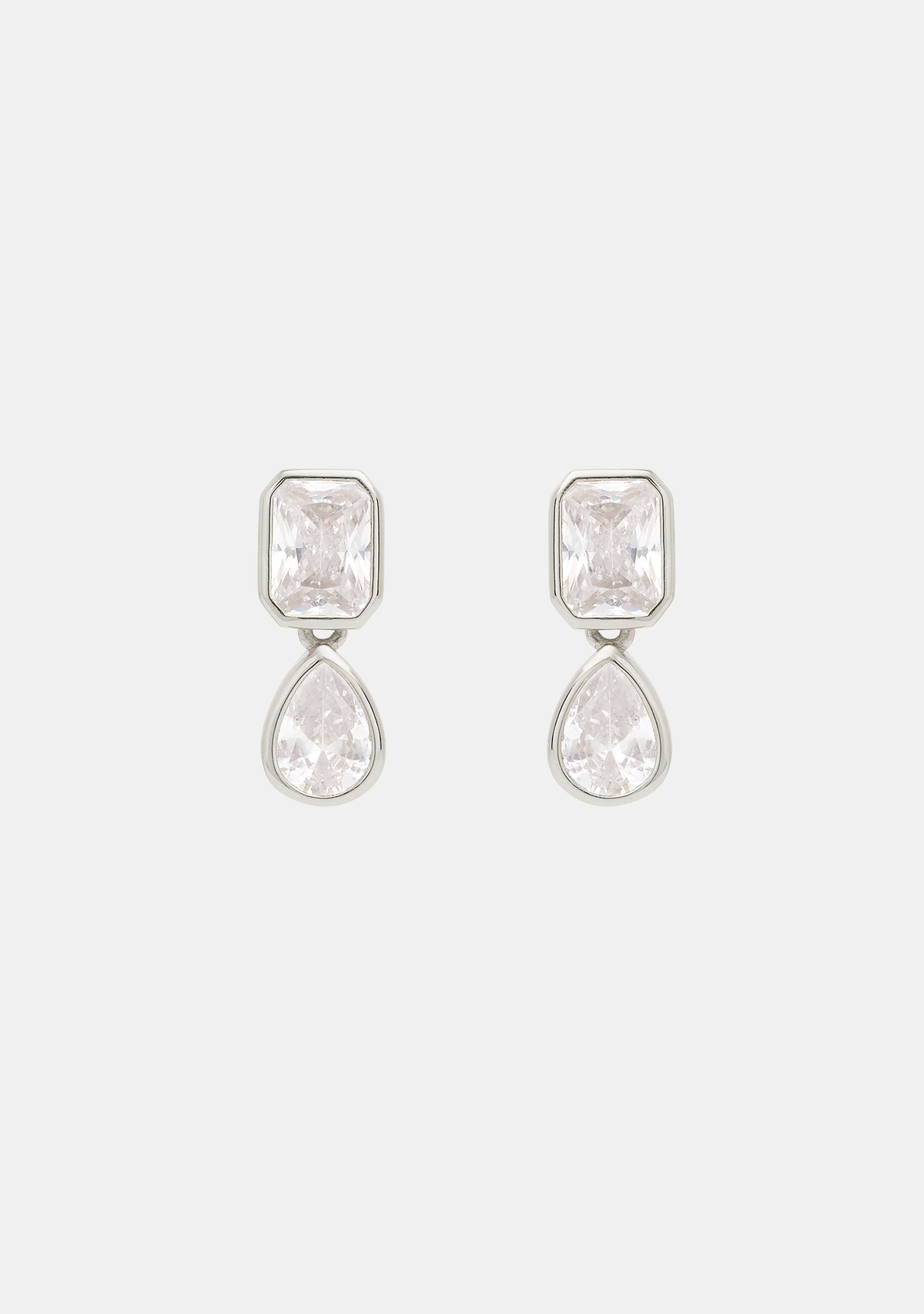 Lineaire Drop Earrings - Silver