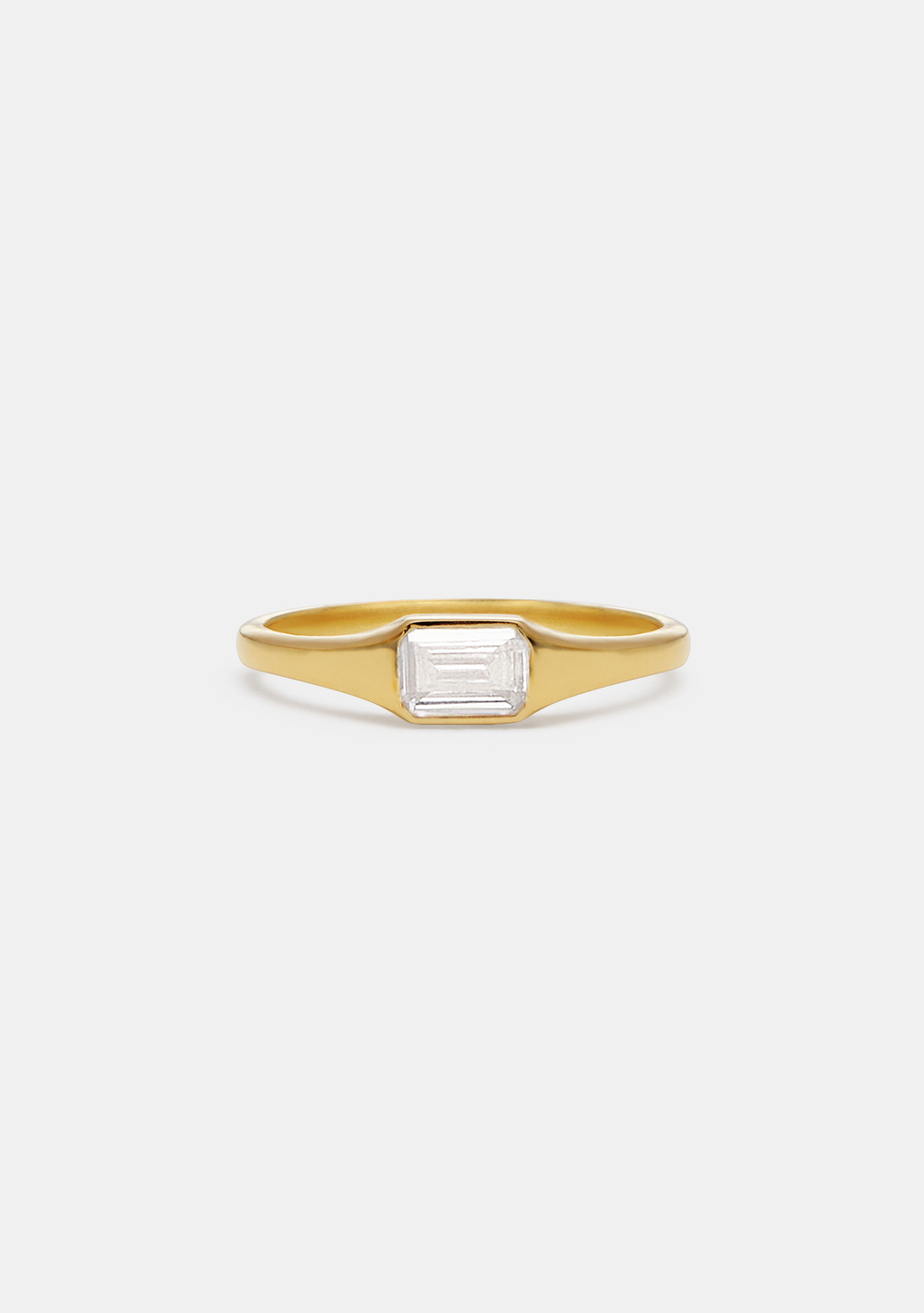 Lineaire Signet Ring - Gold
