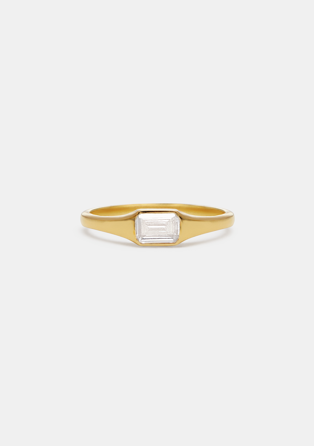 Lineaire Signet Ring - Gold