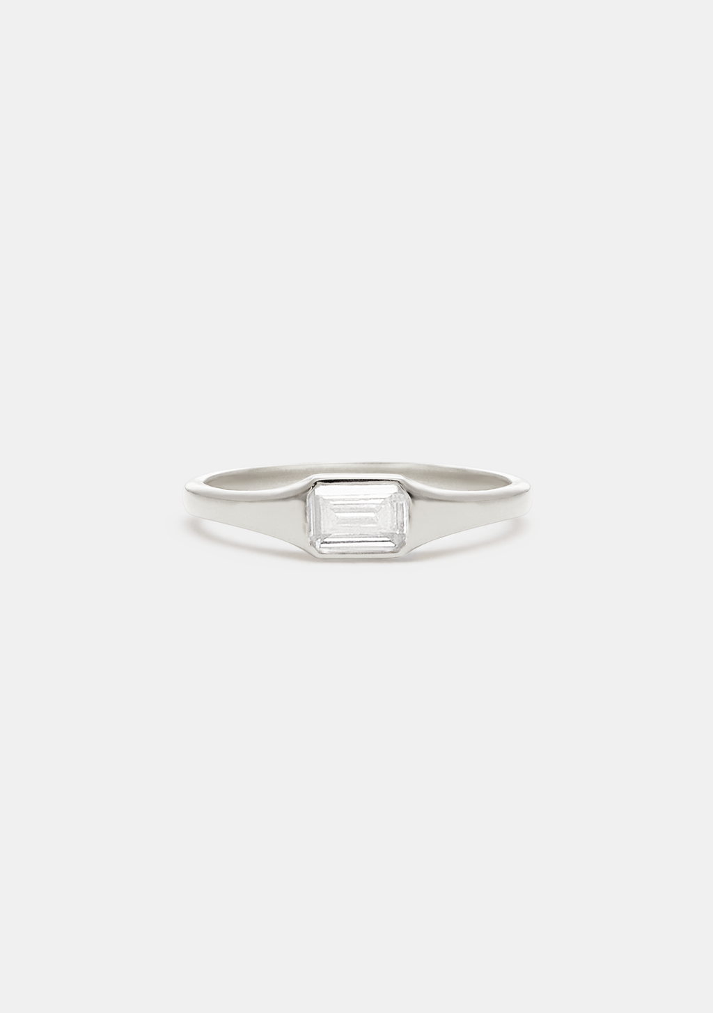 Lineaire Signet Ring - Silver