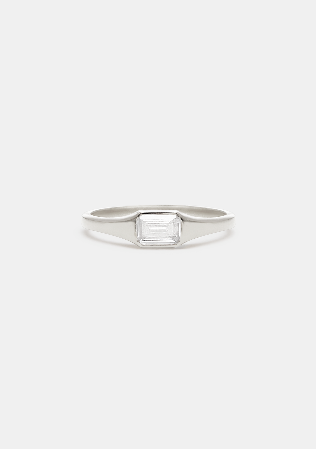 Lineaire Signet Ring - Silver