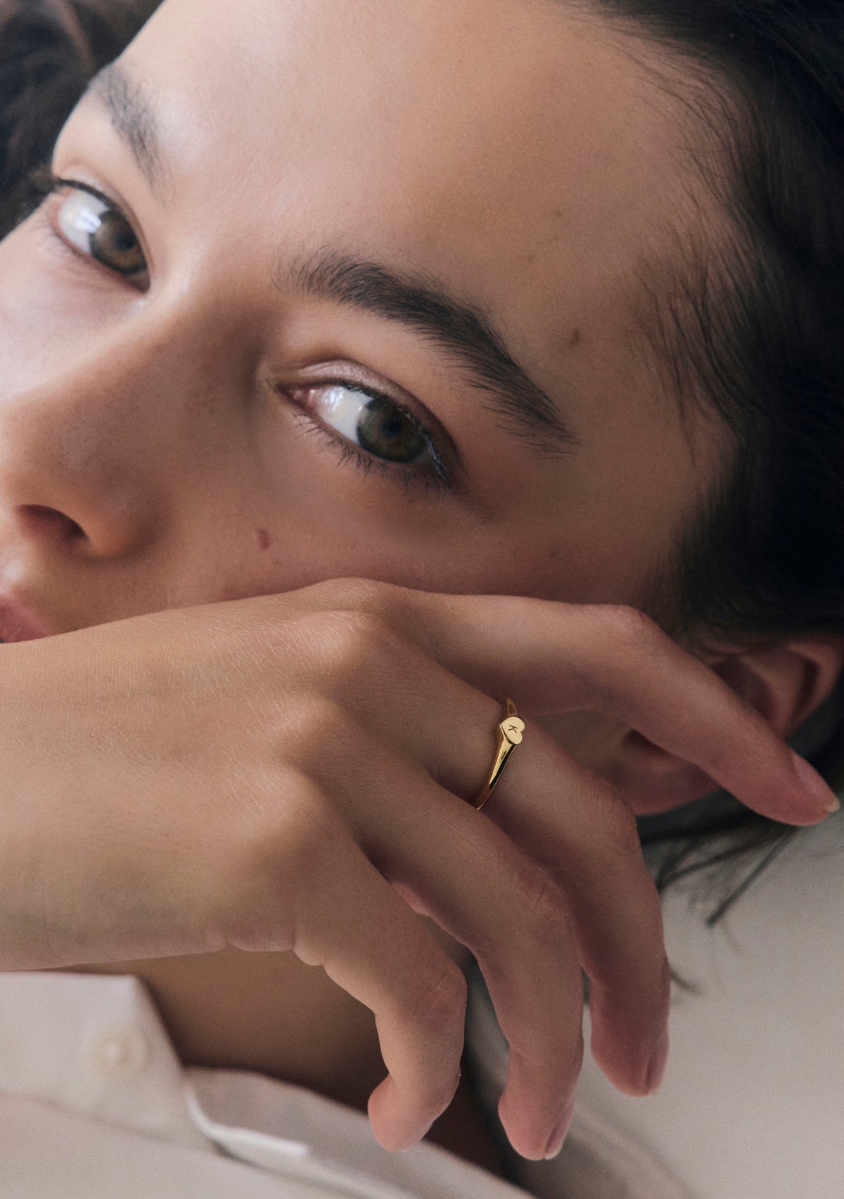 Love Letter Signet Ring - Gold