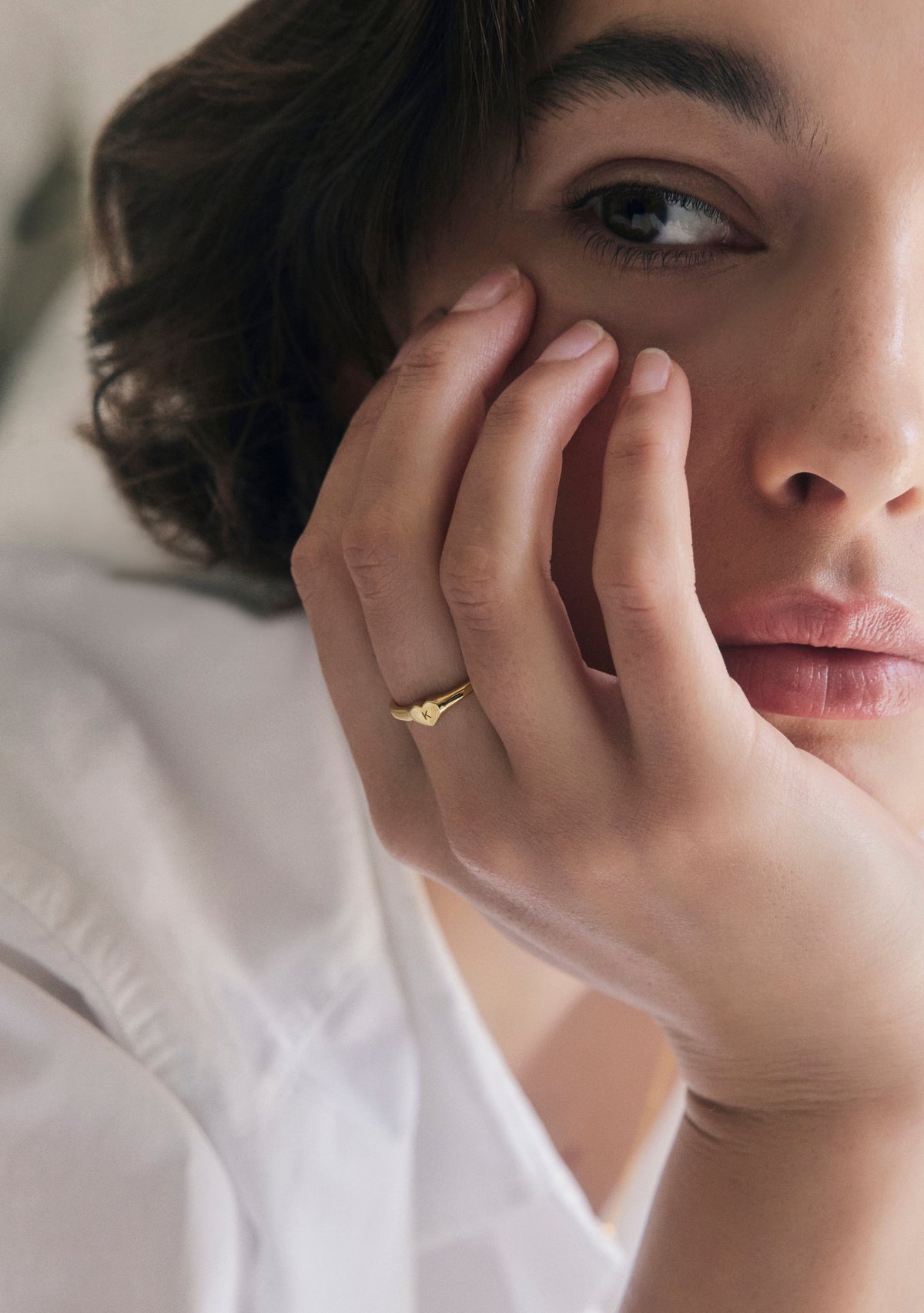 Love Letter Signet Ring - Gold