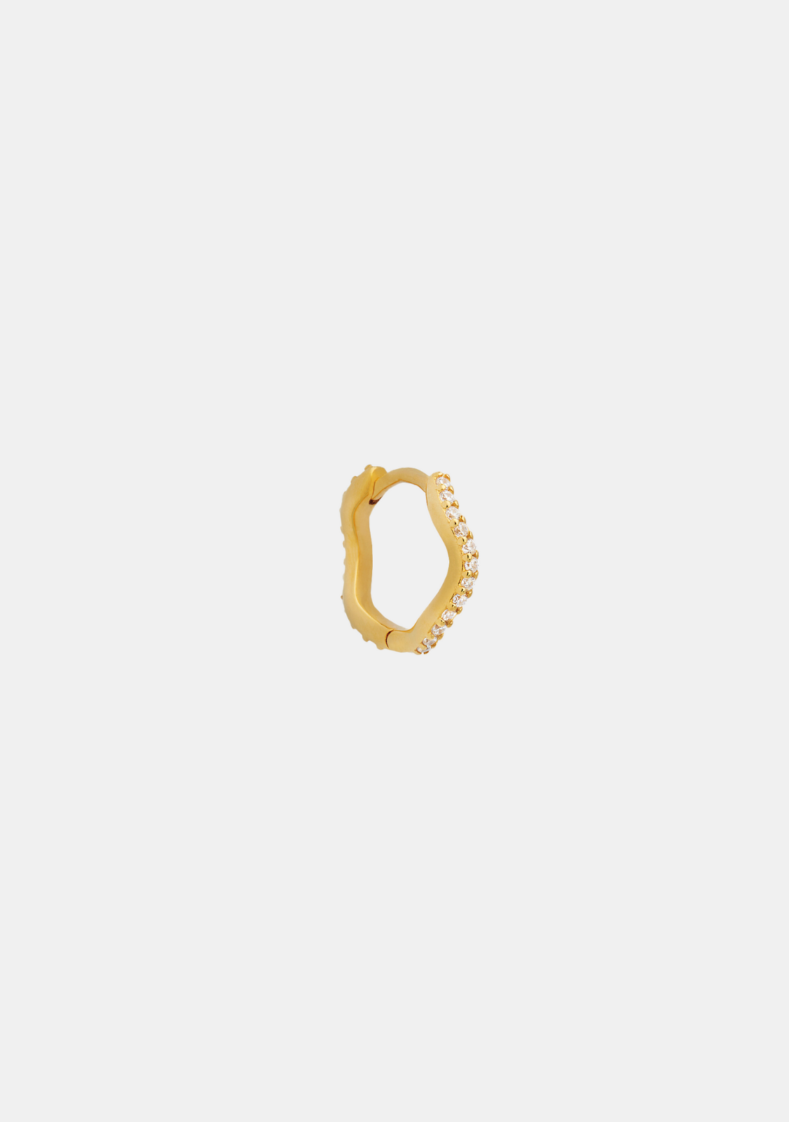 Luna Wave Huggie - Single - Gold