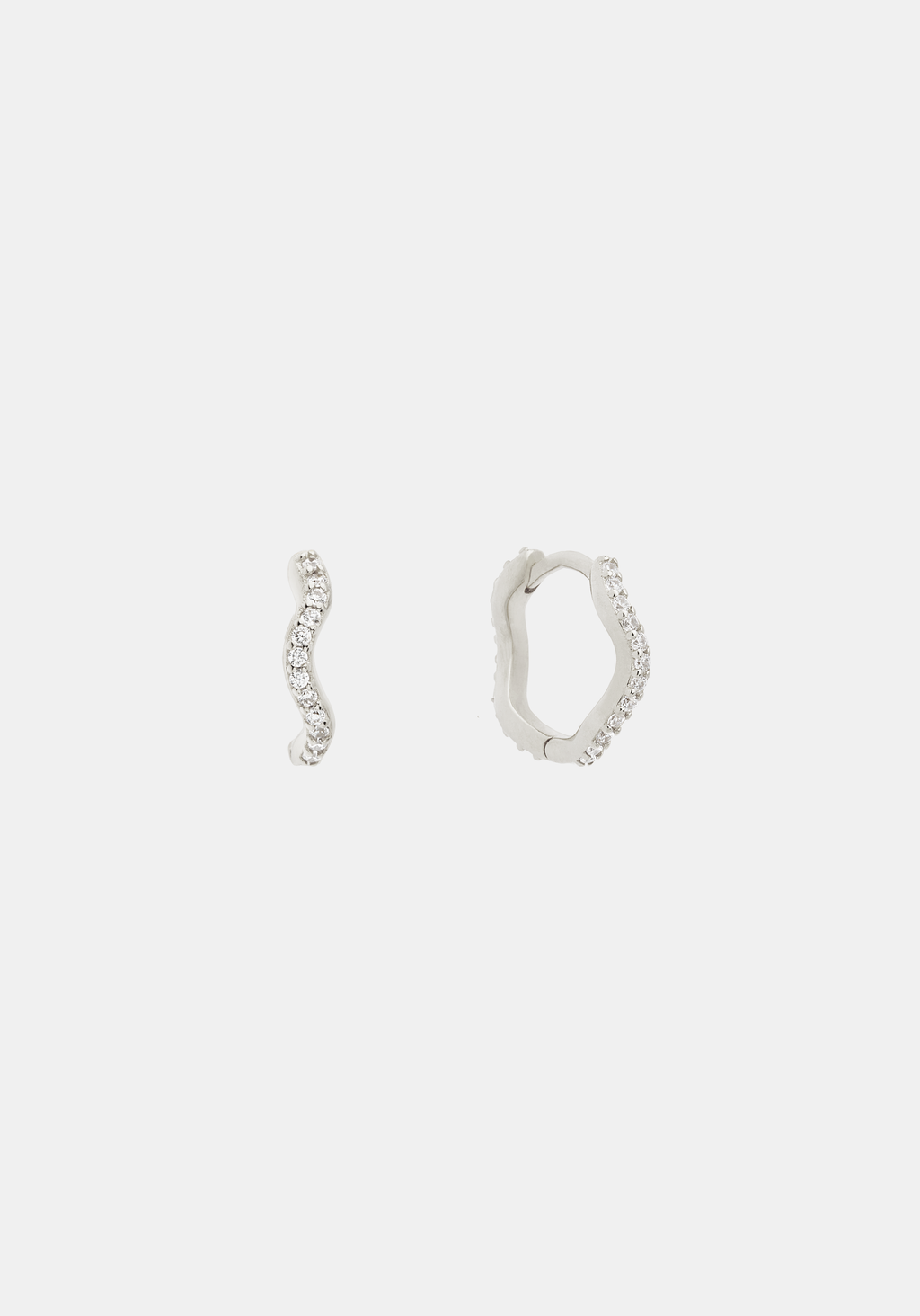 Luna Wave Huggies - Silver