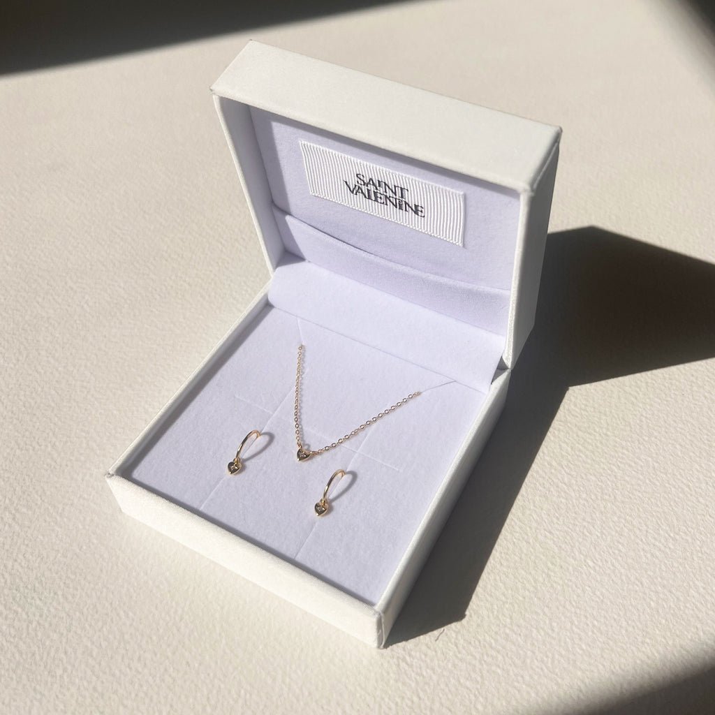 Mini Heart Hoops - Gold